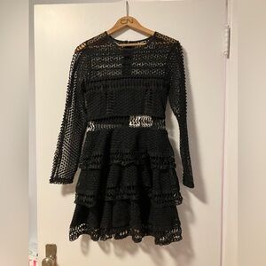 Crochet Black Mid lenght Dress - New with tags!